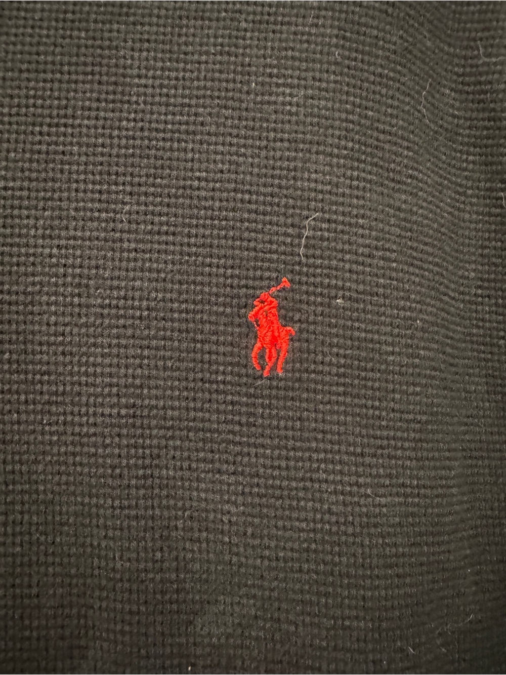 Polo Ralph Lauren Waffle Knit Thermal Shirt | Black | Medium - Picture 5 of 5